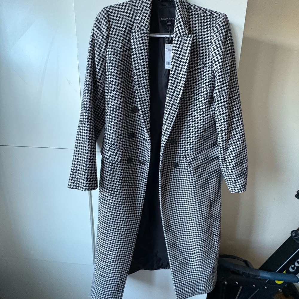 Banana Republic Black and White Trench Coat